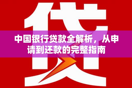 大城中国银行贷款全解析，从申请到还款的完整指南