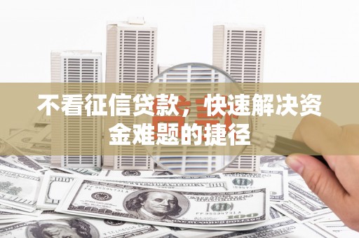 大城不看征信贷款，快速解决资金难题的捷径