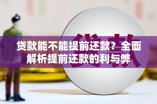大城贷款能不能提前还款？全面解析提前还款的利与弊