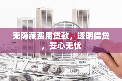 大城无隐藏费用贷款，透明借贷，安心无忧