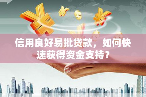 大城信用良好易批贷款，如何快速获得资金支持？