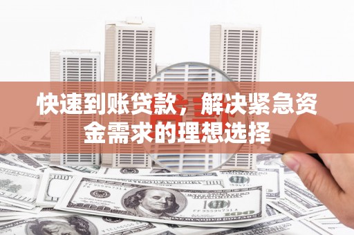 大城快速到账贷款，解决紧急资金需求的理想选择