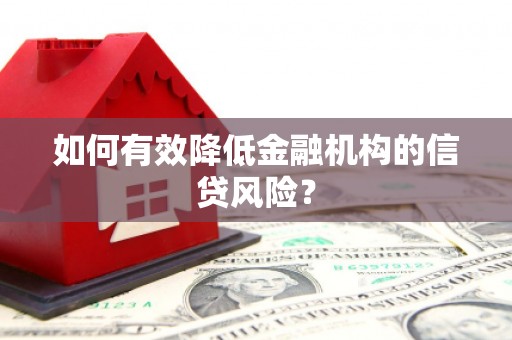 大城如何有效降低金融机构的信贷风险？