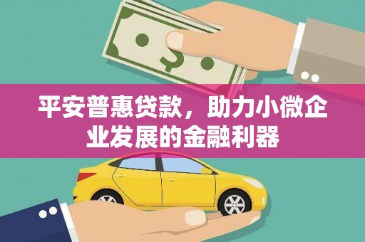 大城平安普惠贷款，助力小微企业发展的金融利器