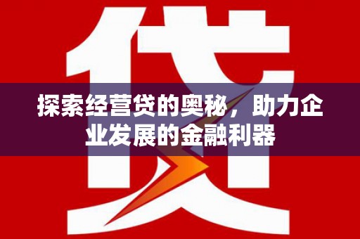 大城探索经营贷的奥秘，助力企业发展的金融利器