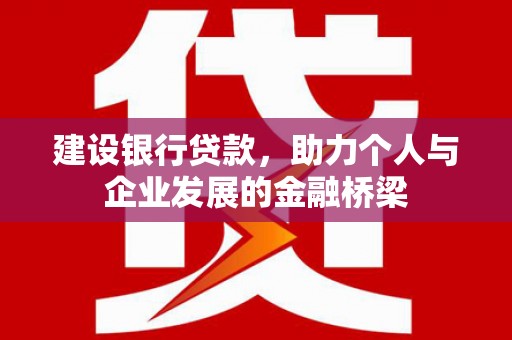 大城建设银行贷款，助力个人与企业发展的金融桥梁