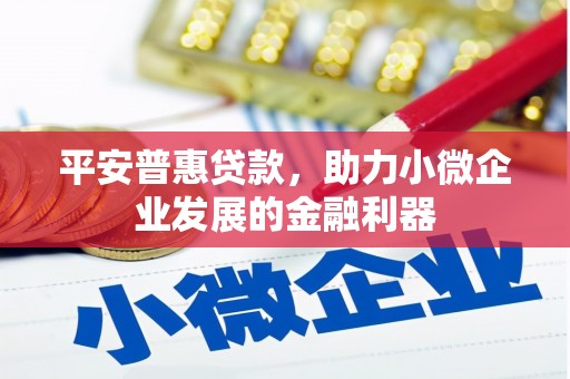 大城平安普惠贷款，助力小微企业发展的金融利器