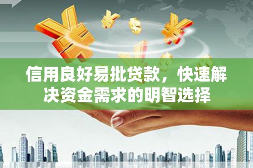 大城信用良好易批贷款，快速解决资金需求的明智选择