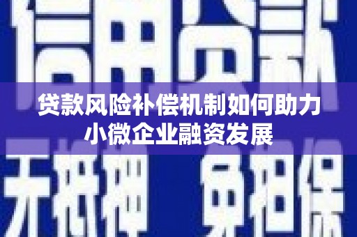 大城贷款风险补偿机制如何助力小微企业融资发展