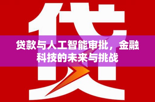 大城贷款与人工智能审批，金融科技的未来与挑战