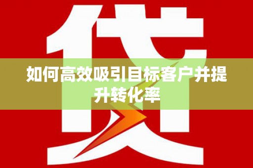 大城如何高效吸引目标客户并提升转化率