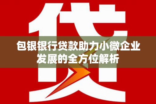 大城包银银行贷款助力小微企业发展的全方位解析