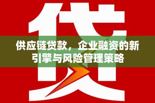 大城供应链贷款，企业融资的新引擎与风险管理策略