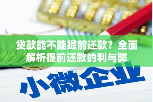 大城贷款能不能提前还款？全面解析提前还款的利与弊