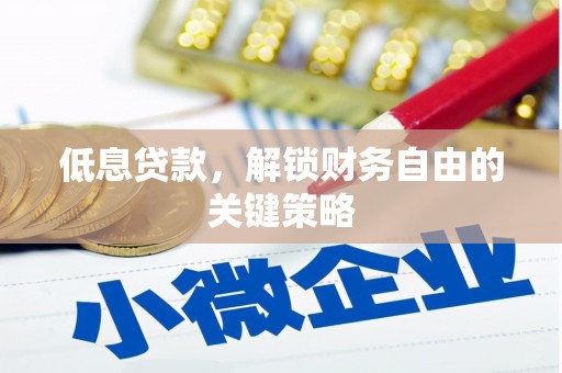 大城低息贷款，解锁财务自由的关键策略