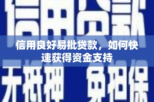 大城信用良好易批贷款，如何快速获得资金支持