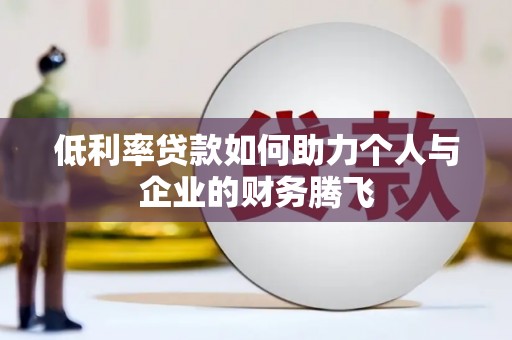 大城低利率贷款如何助力个人与企业的财务腾飞