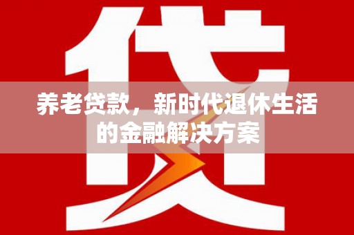 大城养老贷款，新时代退休生活的金融解决方案