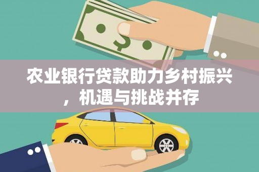 大城农业银行贷款助力乡村振兴，机遇与挑战并存