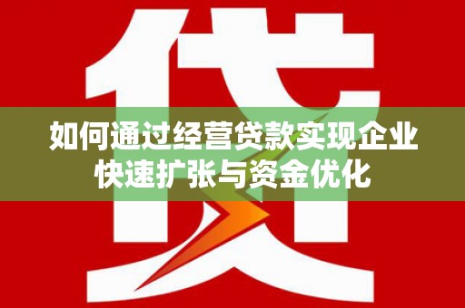大城如何通过经营贷款实现企业快速扩张与资金优化