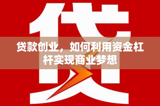 大城贷款创业，如何利用资金杠杆实现商业梦想