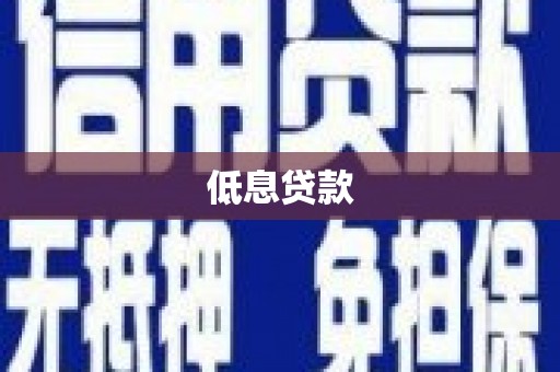 大城低息贷款