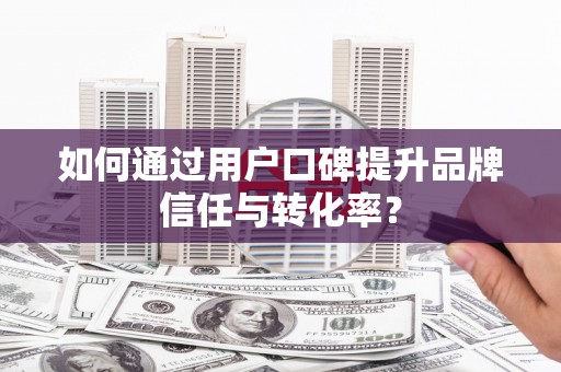 大城如何通过用户口碑提升品牌信任与转化率？