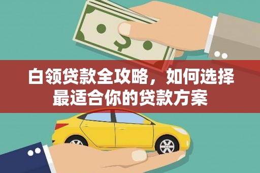 大城白领贷款全攻略，如何选择最适合你的贷款方案