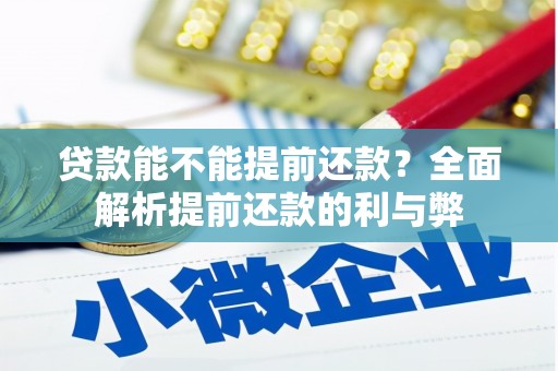 大城贷款能不能提前还款？全面解析提前还款的利与弊