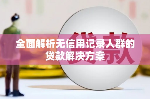 大城全面解析无信用记录人群的贷款解决方案